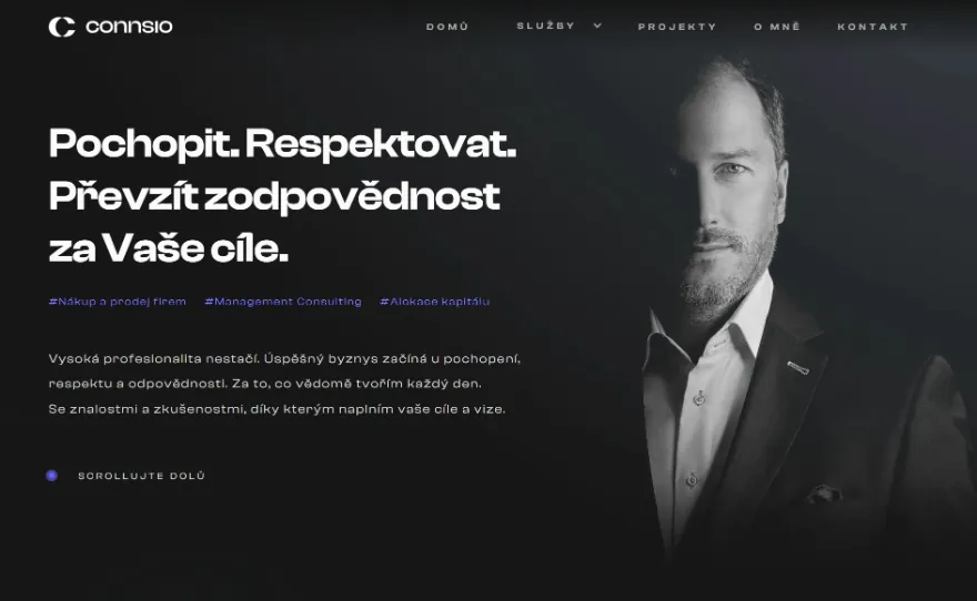 Ukázka webu connsio.com