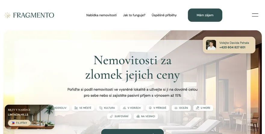 Ukázka webu fragmento.cz